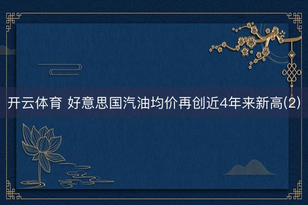 开云体育 好意思国汽油均价再创近4年来新高(2)