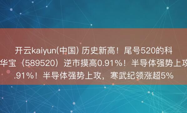 开云kaiyun(中国) 历史新高！尾号520的科创东谈主工智能ETF华宝（589520）逆市摸高0.91%！半导体强势上攻，寒武纪领涨超5%