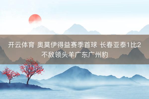 开云体育 奥莫伊得益赛季首球 长春亚泰1比2不敌领头羊广东广州豹