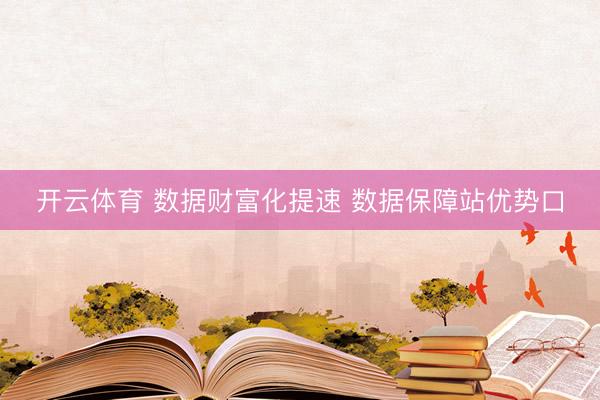 开云体育 数据财富化提速 数据保障站优势口