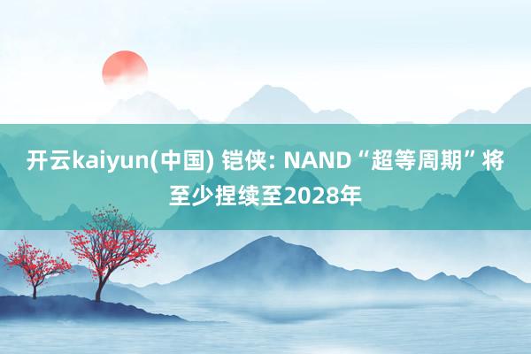 开云kaiyun(中国) 铠侠: NAND“超等周期”将至少捏续至2028年